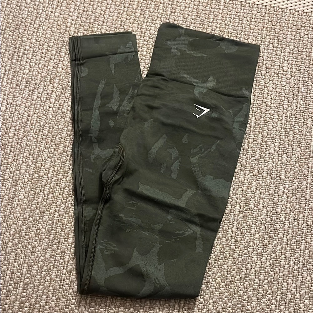 Green Camouflage Leggings